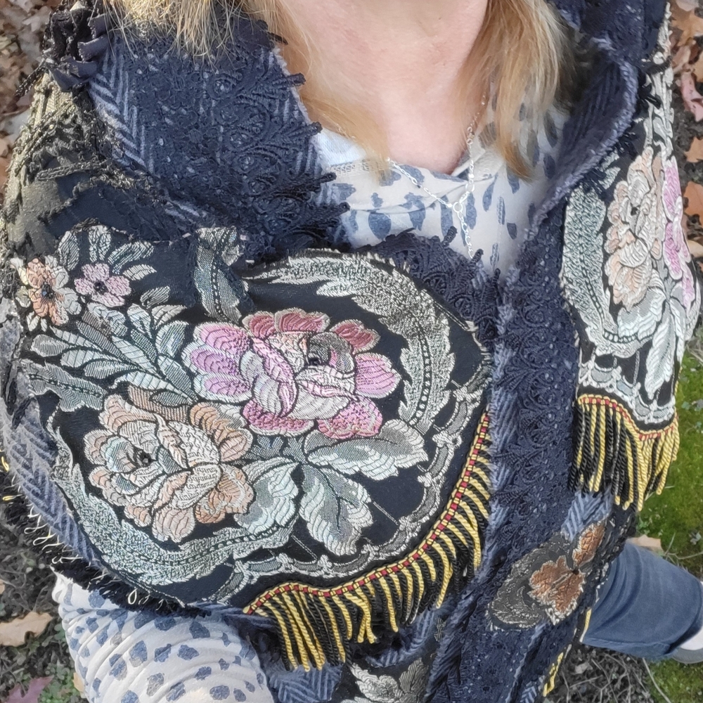 Upcycled Boho Scarf/Wrap